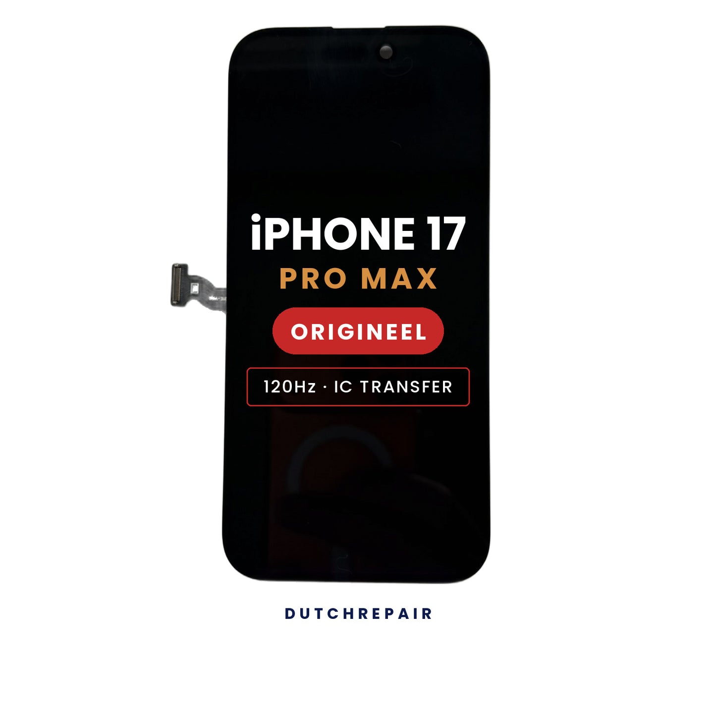 iPhone 17 Pro Max scherm, origineel refurbished Apple-paneel met ProMotion