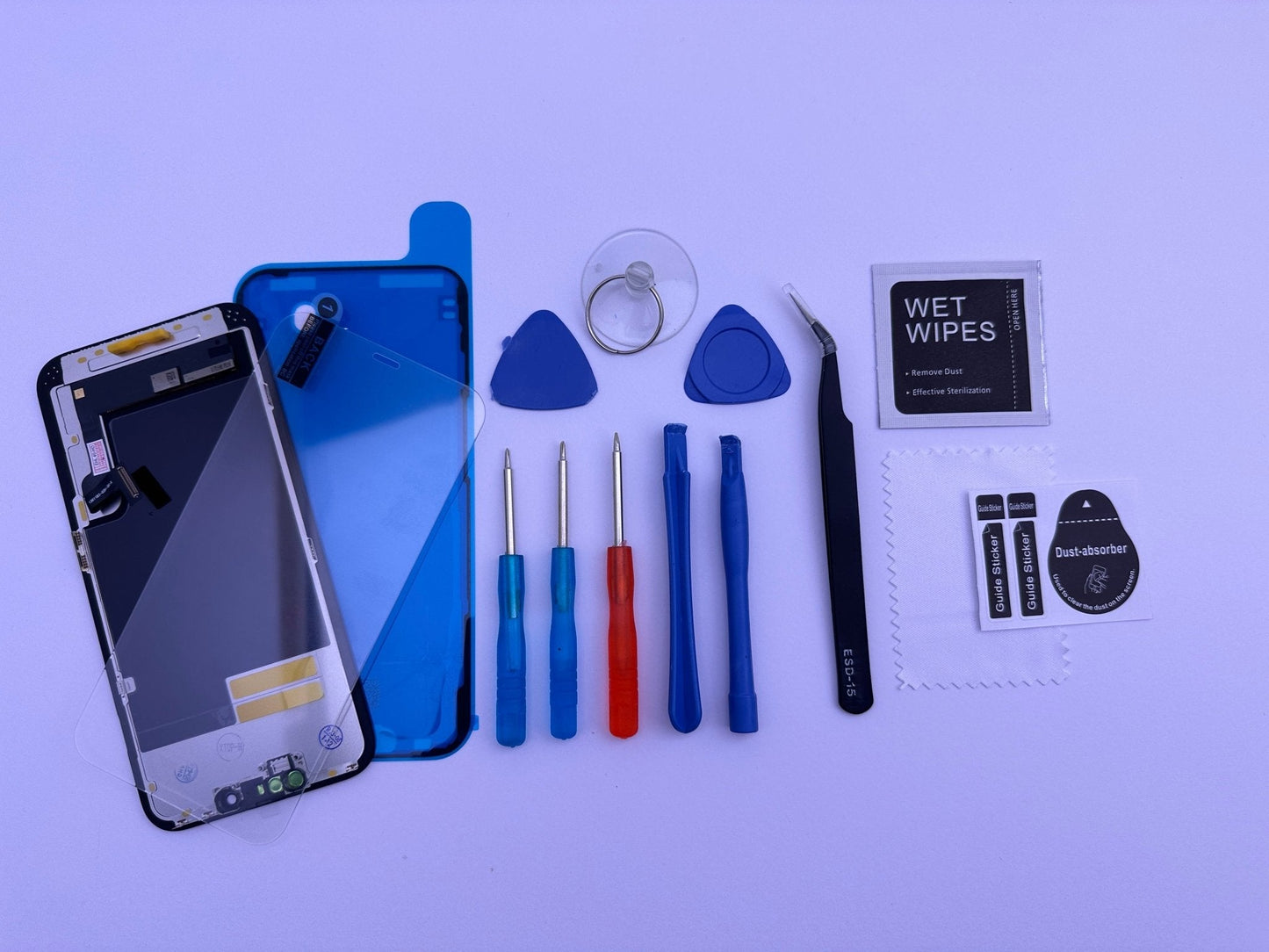 iPhone XS LCD scherm - Compleet reparatie set - Gereedschap/framesticker en screenprotector - Dutchrepair