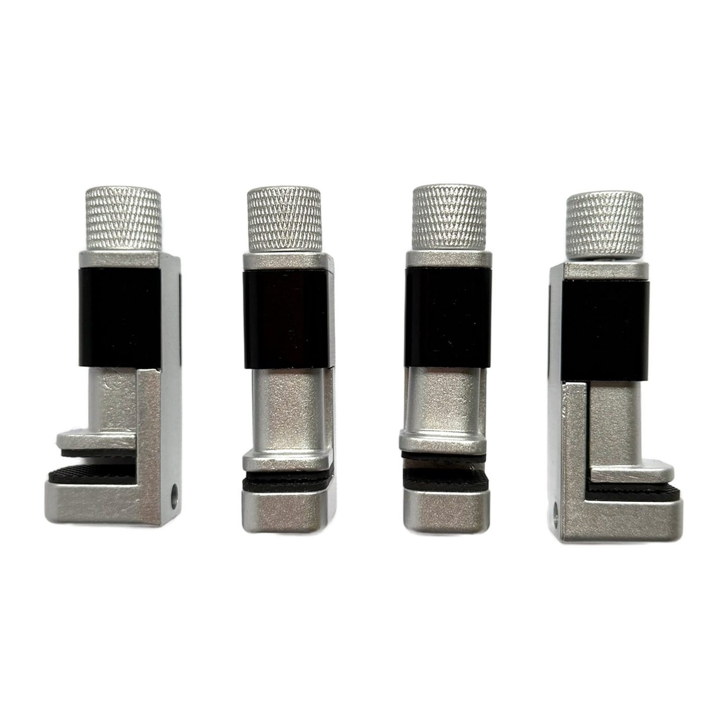 Set van vier aluminium schermklemmen voor telefoon en tablet