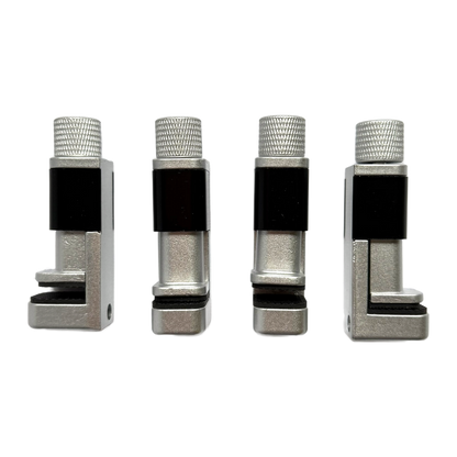 Set van vier aluminium schermklemmen voor telefoon en tablet