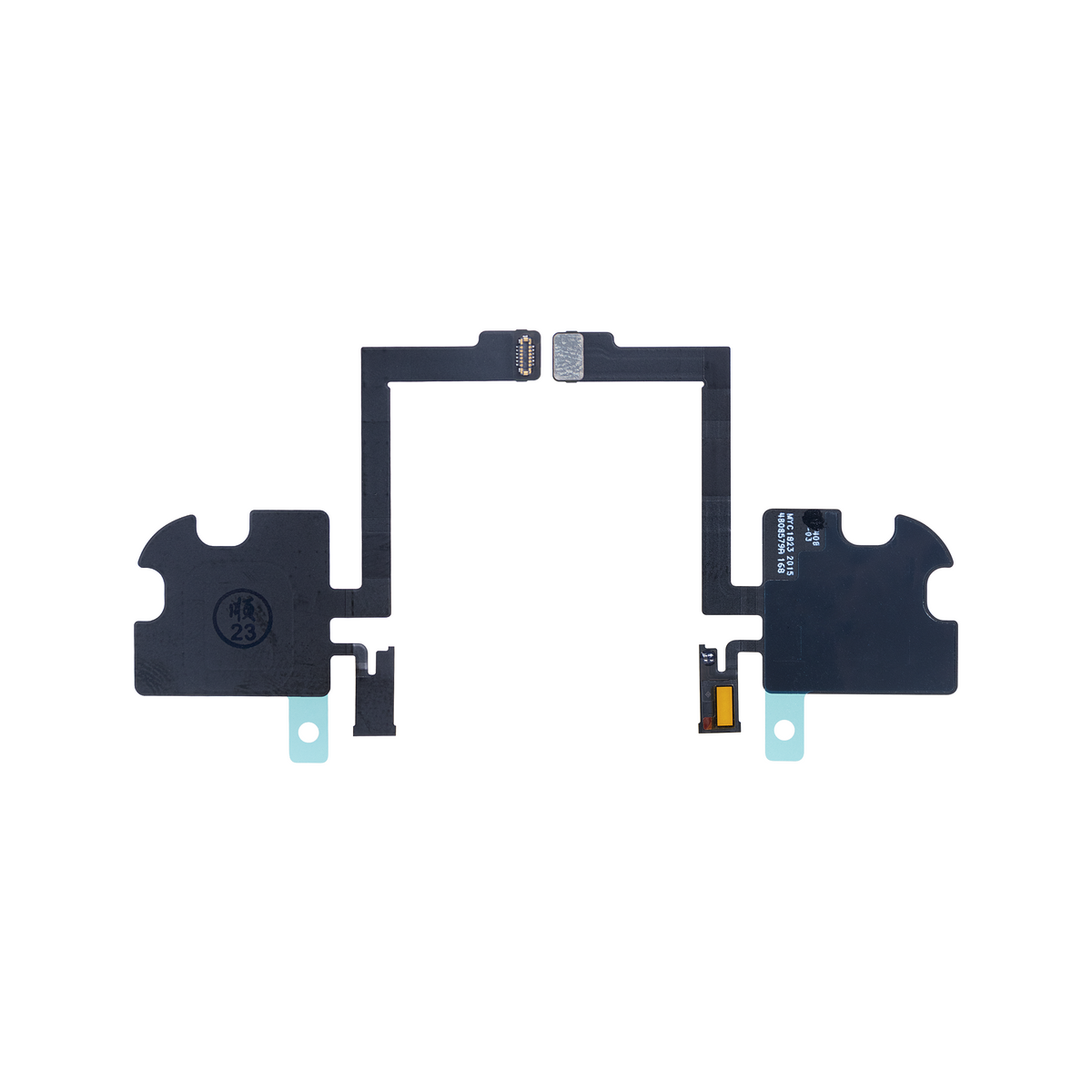 iPhone 15 Pro Max sensor flex origineel pulled, detail van de connector