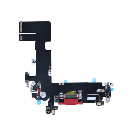 iPhone 13 oplaadpoort rood, complete laadconnector met flexkabel en microfoons