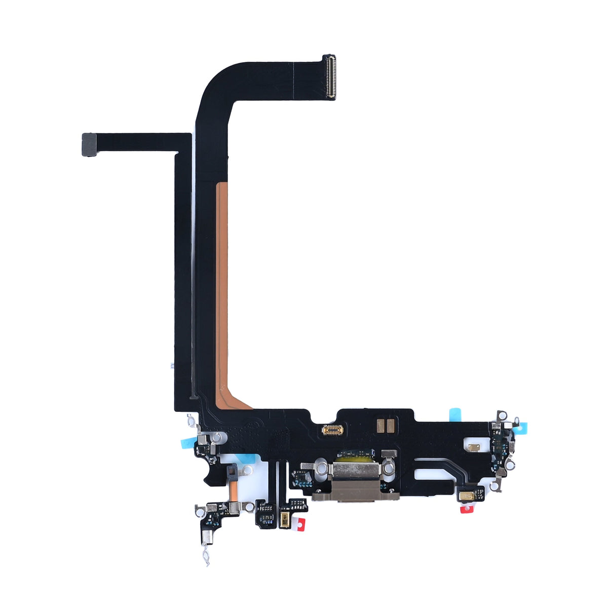 iPhone 13 Pro Max oplaadpoort goud, complete laadconnector met flexkabel en microfoons