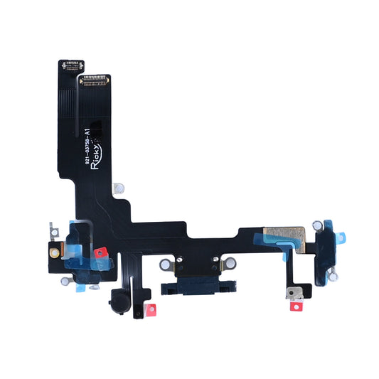iPhone 14 oplaadpoort middernacht, complete laadconnector met flexkabel en microfoons
