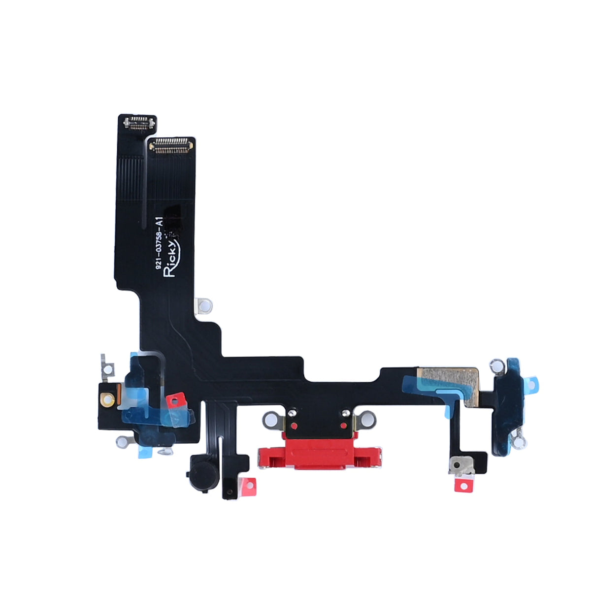 iPhone 14 oplaadpoort rood, complete laadconnector met flexkabel en microfoons