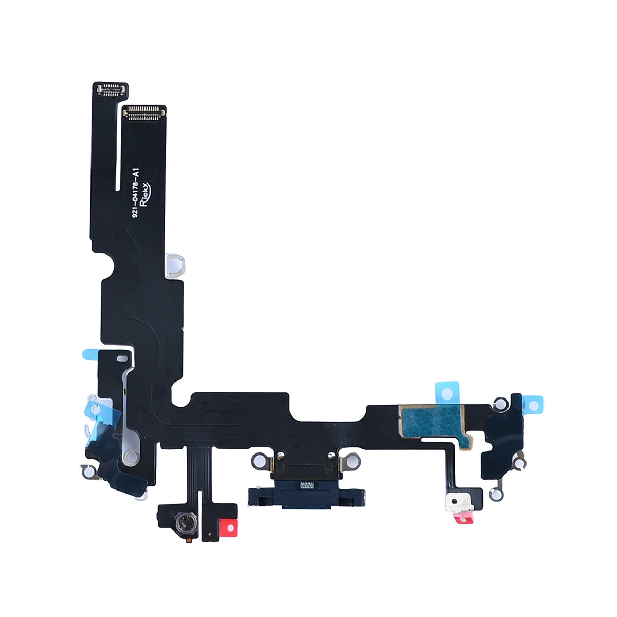 iPhone 14 Plus oplaadpoort middernacht, complete laadconnector met flexkabel en microfoon
