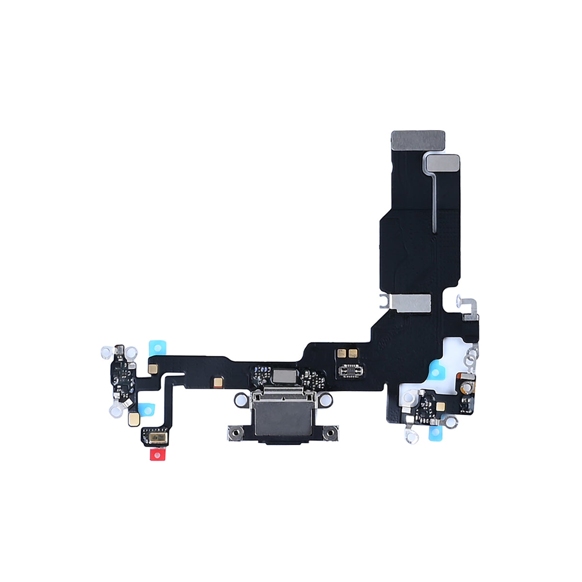 iPhone 15 oplaadpoort zwart, complete USB-C laadconnector met flexkabel