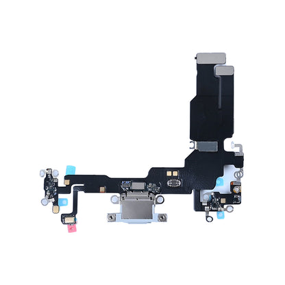 iPhone 15 oplaadpoort blauw, complete USB-C laadconnector met flexkabel