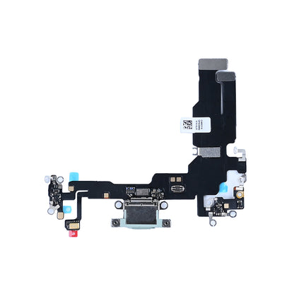 iPhone 15 oplaadpoort groen, complete USB-C laadconnector met flexkabel