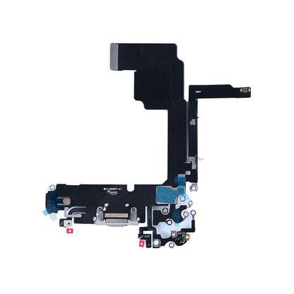 iPhone 15 Pro oplaadpoort wit titanium, complete USB-C laadconnector met flexkabel