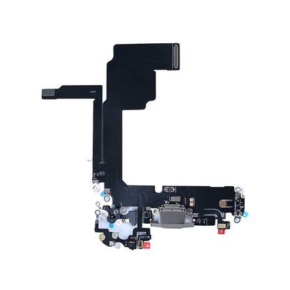 iPhone 15 Pro oplaadpoort naturel titanium, complete USB-C laadconnector met flexkabel