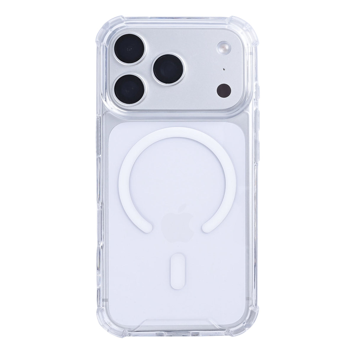 Doorzichtig hoesje met MagSafe voor de iPhone 17 Pro en 18 Pro, voor- en achterkant