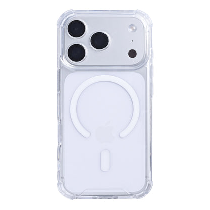 Doorzichtig hoesje met MagSafe voor de iPhone 17 Pro en 18 Pro, voor- en achterkant