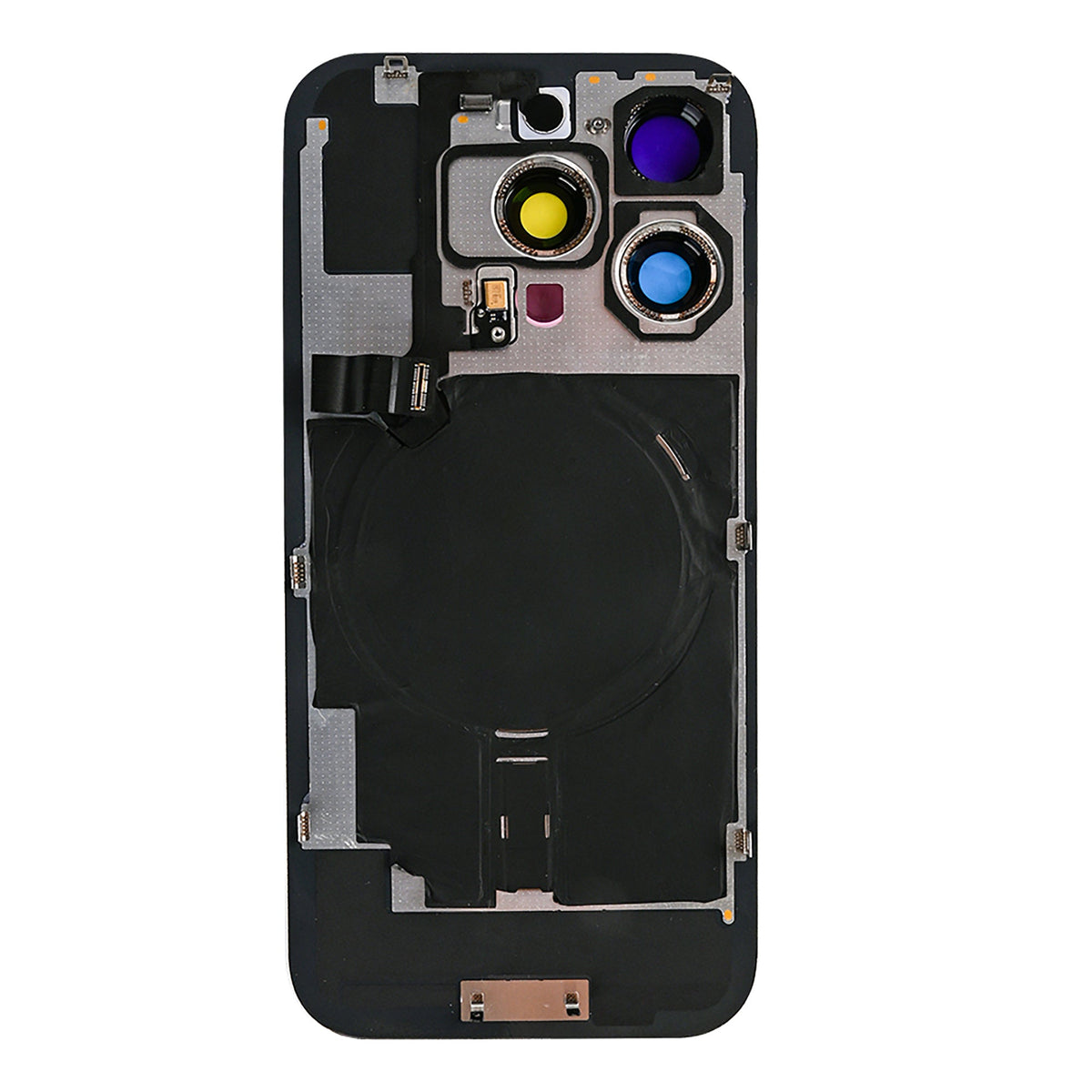 iPhone 16 Pro Max achterkant met laadspoel en NFC in zwart titanium, tweede productfoto