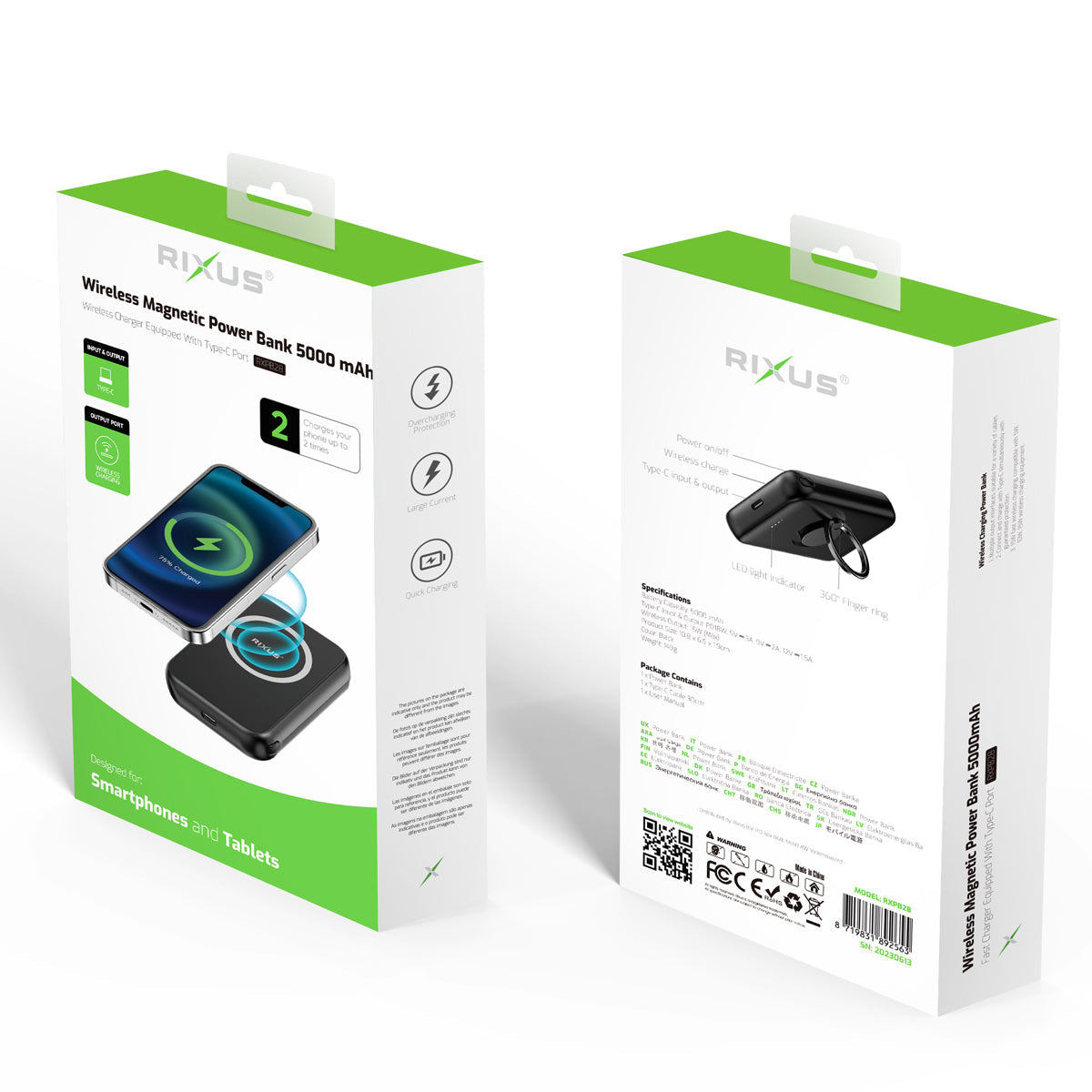 Magnetische powerbank 5000 mAh voor iPhone, productfoto 6