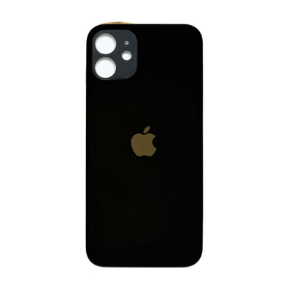 iPhone 12 achterkant glas zwart met grote cameraopening