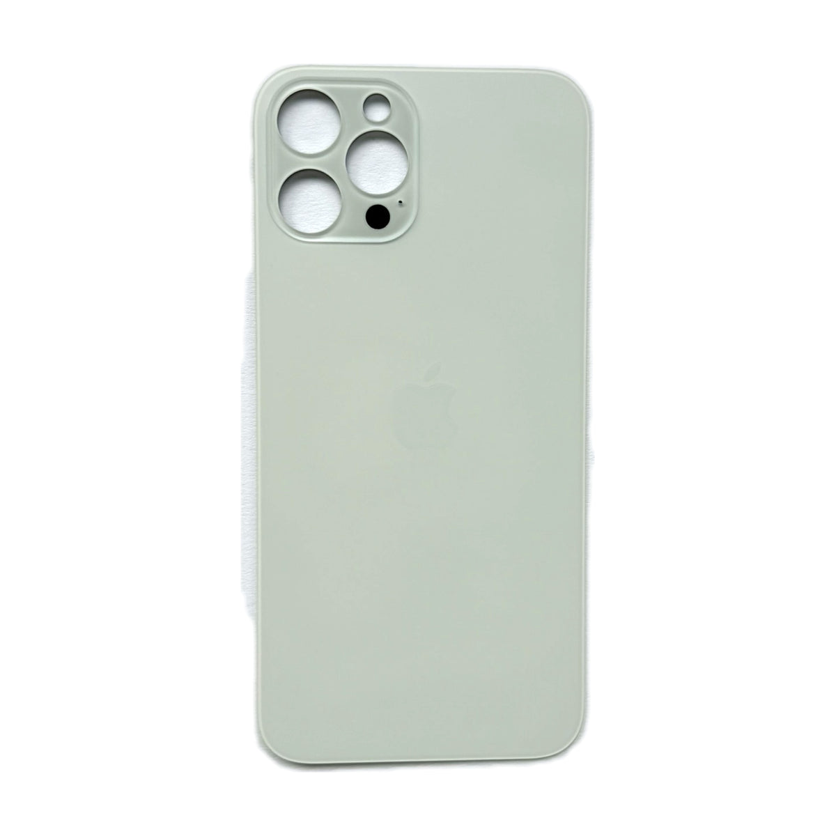 iPhone 12 Pro Max achterkant glas zilver met grote cameraopening
