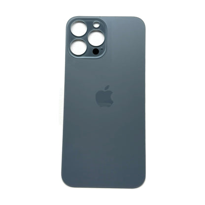 iPhone 13 Pro Max achterkant glas sierrablauw met grote cameraopening