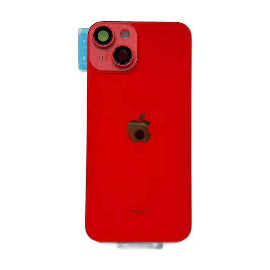 iPhone 14 achterkant glas rood met cameralens en magneten