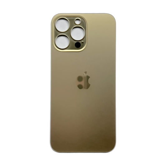 iPhone 14 Pro Max achterkant glas goud met plaksticker