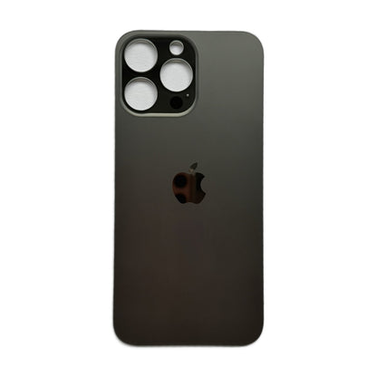 iPhone 14 Pro Max achterkant glas zwart met plaksticker