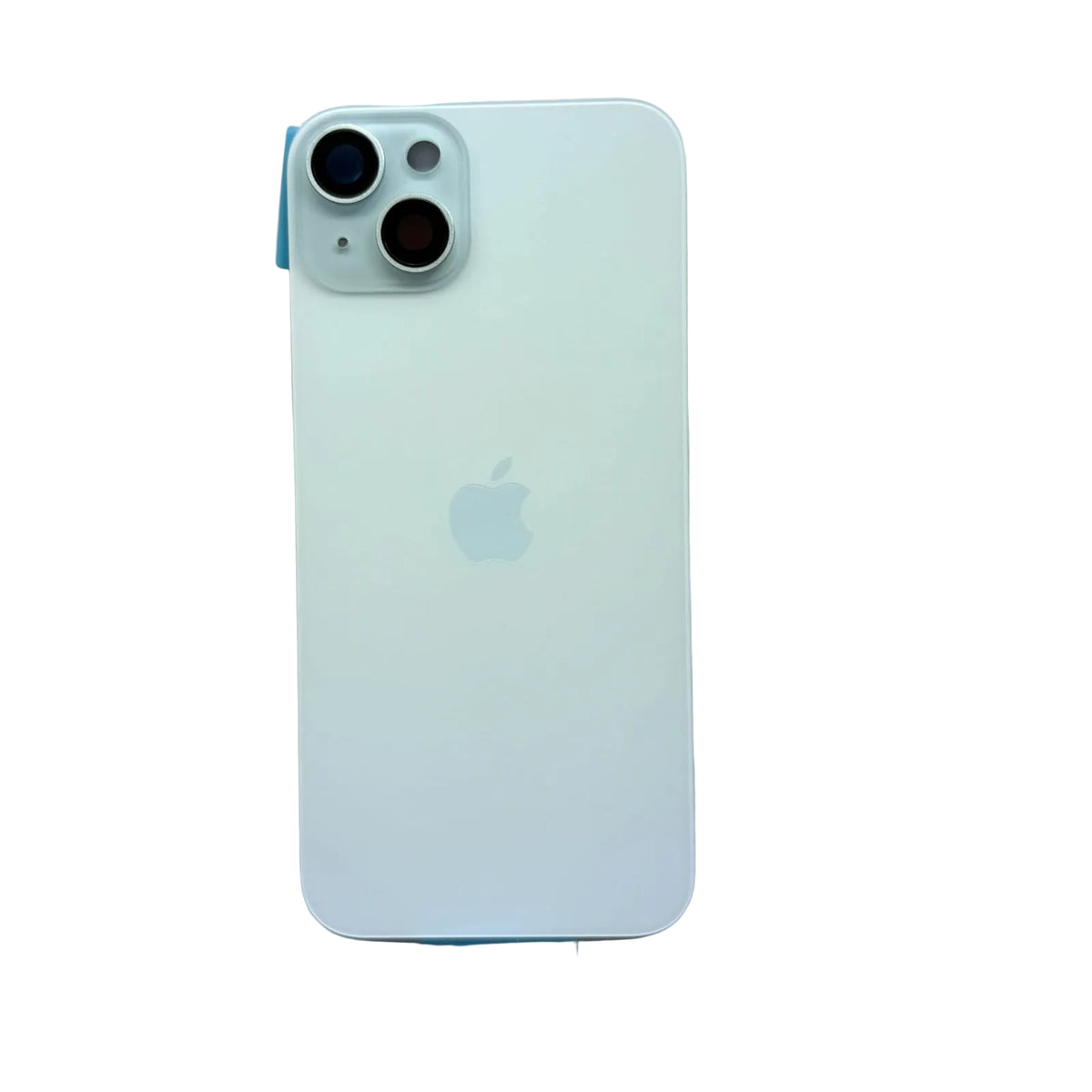 iPhone 15 Plus achterkant glas blauw met cameralens en magneten