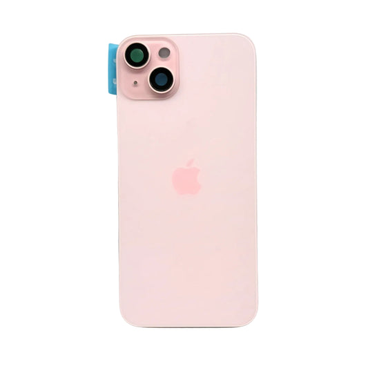 iPhone 15 Plus achterkant glas roze met cameralens en magneten