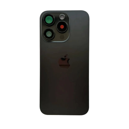 iPhone 15 Pro achterkant glas zwart titanium met cameralens en magneten