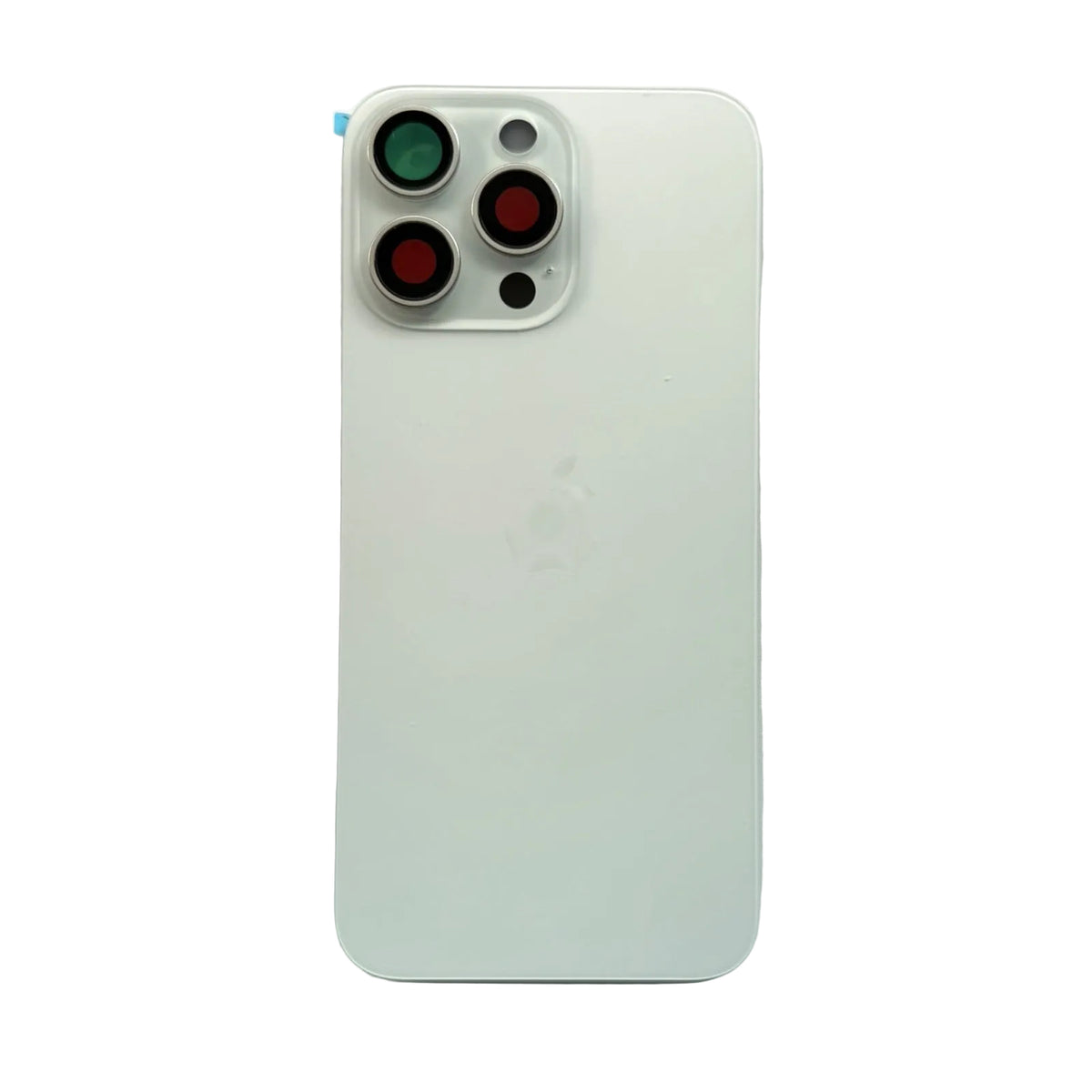 iPhone 15 Pro Max achterkant glas wit titanium met cameralens en magneten