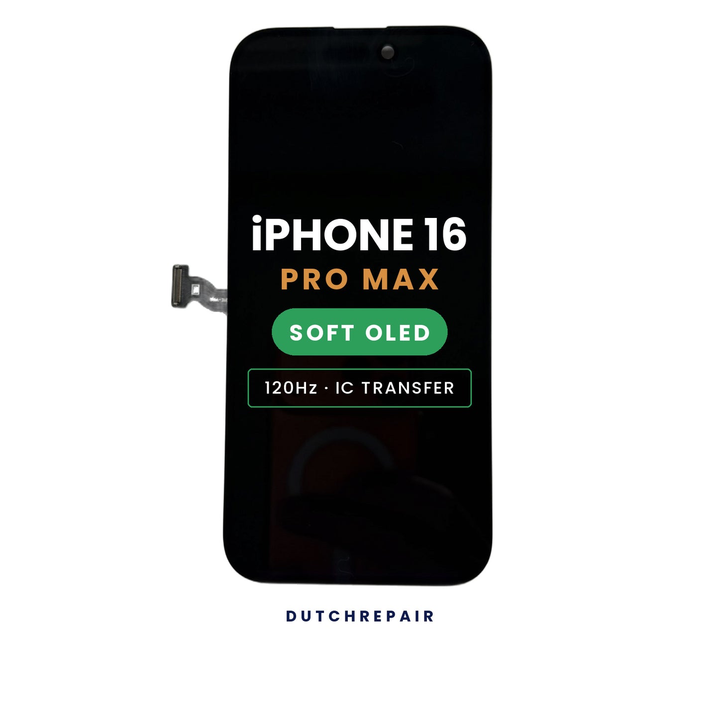 iPhone 16 Pro Max scherm met Soft OLED-paneel, los vervangingsscherm