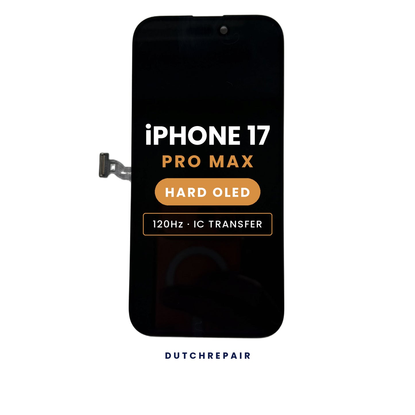 iPhone 17 Pro Max scherm met Hard OLED-paneel, los vervangingsscherm