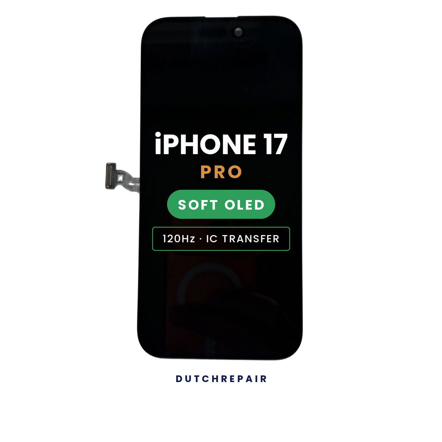 iPhone 17 Pro scherm met Soft OLED-paneel, los vervangingsscherm