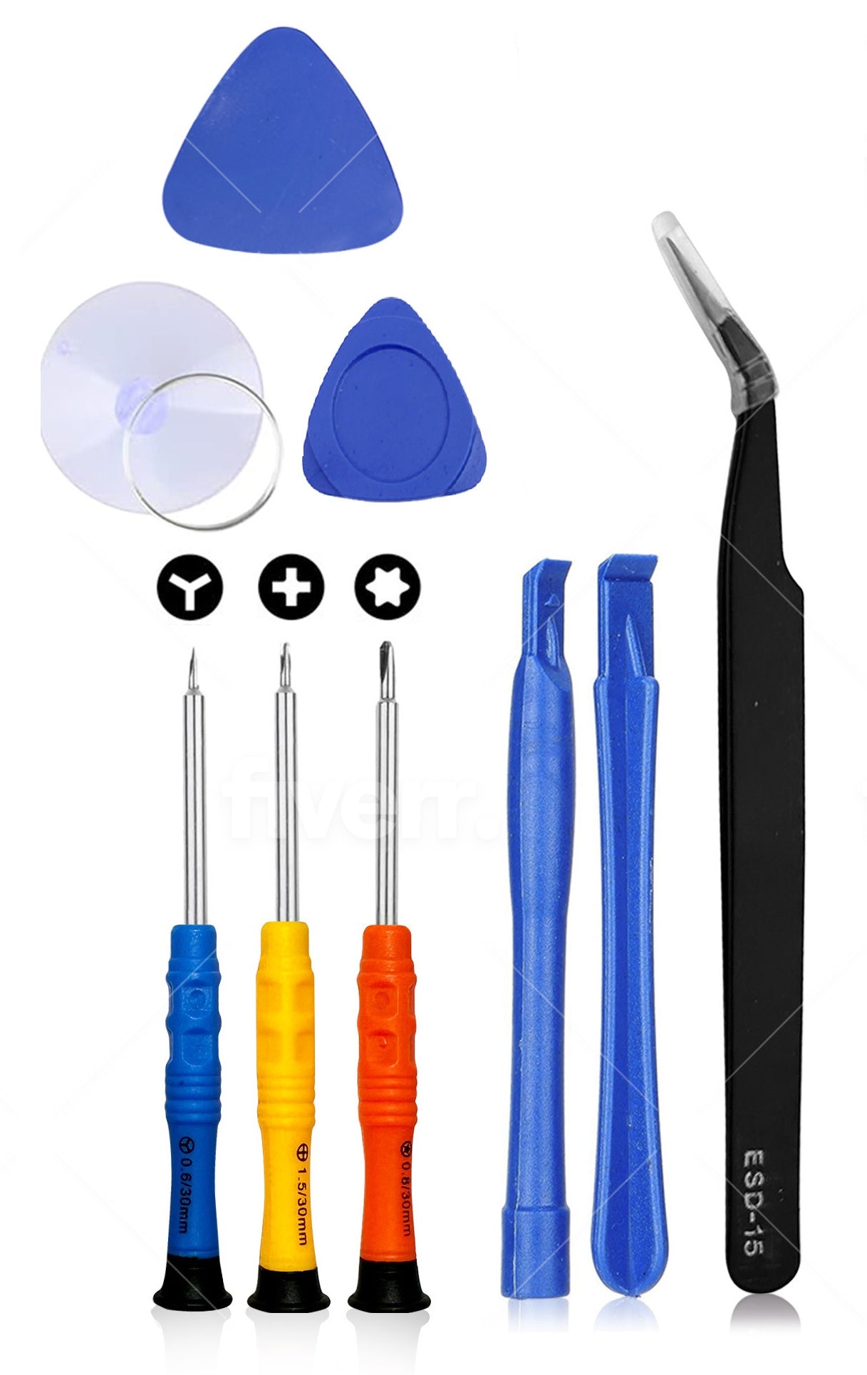 Gereedschapset voor telefoons en tablets, voor iPhone-, iPad- en Samsung-reparatie